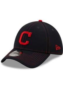 New Era Cleveland Indians Mens Navy Blue Team Dash 39THIRTY Flex Hat
