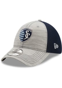 New Era Sporting Kansas City Mens Grey Prime 39THIRTY Flex Hat