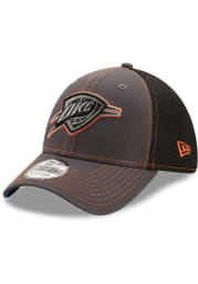 New Era Oklahoma City Thunder Mens Grey Team Neo 39THIRTY Flex Hat