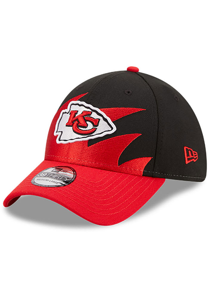 New Era Kansas City Chiefs Mens Black Surge 39THIRTY Flex Hat
