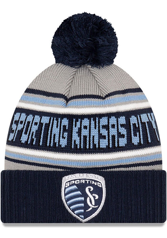 New Era Sporting Kansas City Navy Blue Cheer Mens Knit Hat
