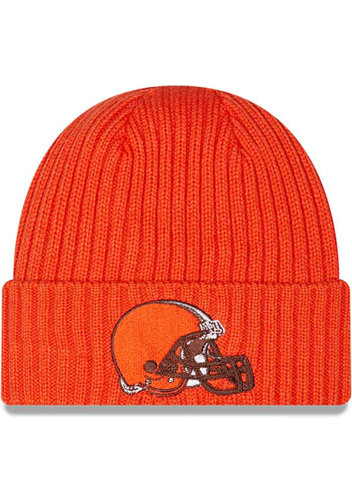 New Era Cleveland Browns Orange Core Classic Mens Knit Hat