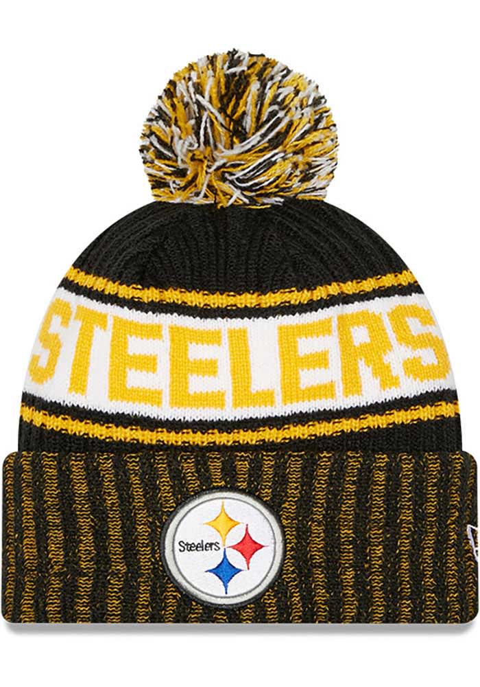 New Era Pittsburgh Steelers Black Marl Mens Knit Hat