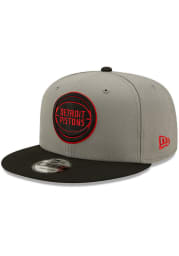 New Era Detroit Pistons Grey 2T Color Pack 9FIFTY Mens Snapback Hat