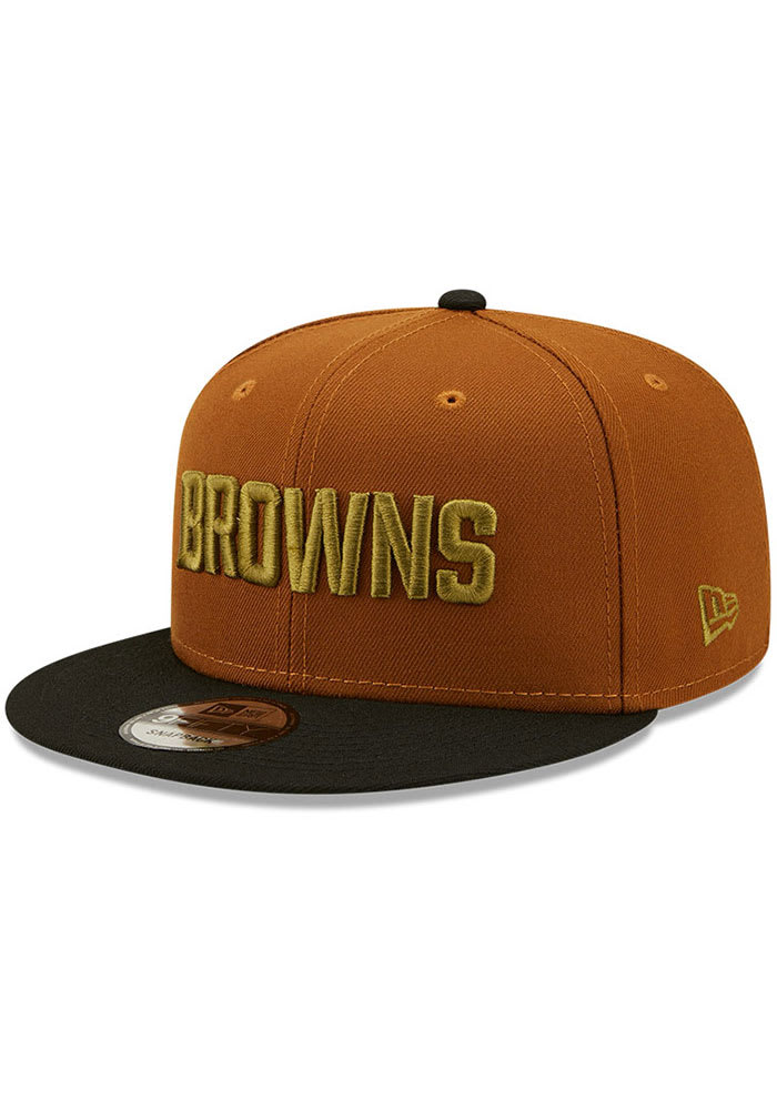 New Era Cleveland Browns Brown 2T Color Pack 9FIFTY Mens Snapback Hat