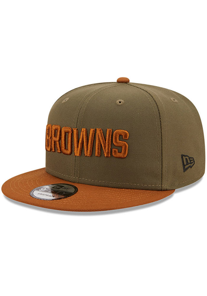 New Era Cleveland Browns Olive 2T Color Pack 9FIFTY Mens Snapback Hat
