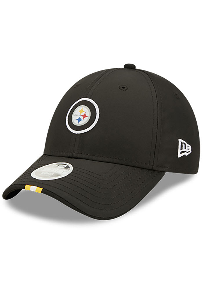 New Era Pittsburgh Steelers Black Logo Sleek 9FORTY Womens Adjustable Hat