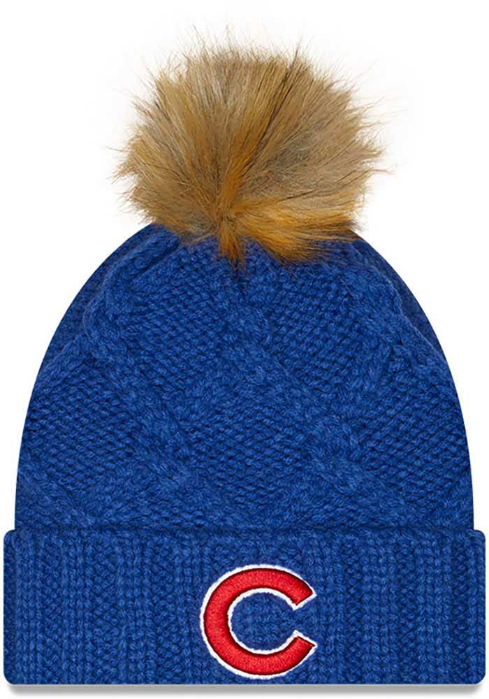 New Era Chicago Cubs Blue Luxe Womens Knit Hat