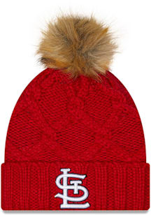 New Era St Louis Cardinals Red Luxe Womens Knit Hat