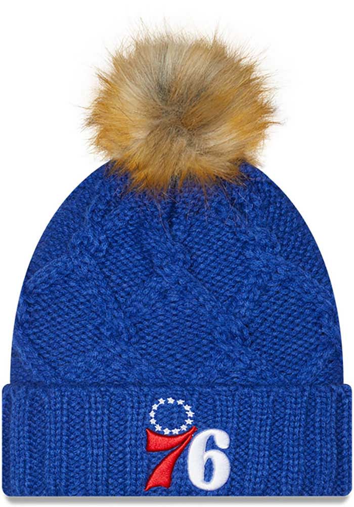 New Era Philadelphia 76ers Blue Luxe Womens Knit Hat