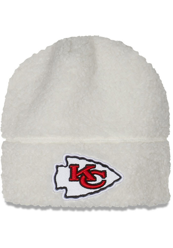 New Era Kansas City Chiefs White Fleece Womens Knit Hat