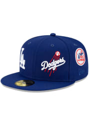New Era Los Angeles Dodgers Mens Blue Patch Pride 59FIFTY Fitted Hat