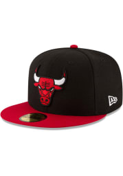 New Era Chicago Bulls Mens Black Alt 2T 59FIFTY Fitted Hat