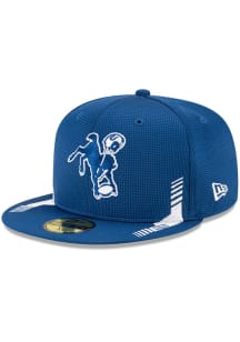 New Era Indianapolis Colts Mens Blue 2021 Sideline Home 59FIFTY Fitted Hat