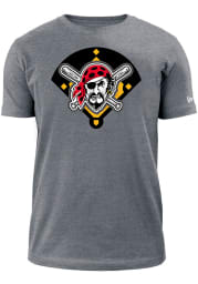 New Era Pittsburgh Pirates Grey Diamond Buccos Short Sleeve T Shirt