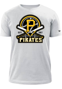 New Era Pittsburgh Pirates White Baseball Diamond Short Sleeve T Shirt