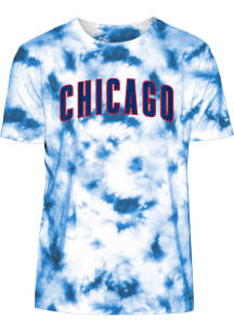 New Era Chicago Cubs Blue TEAM COLOR TIE DYE Short Sleeve Fashion T Shirt