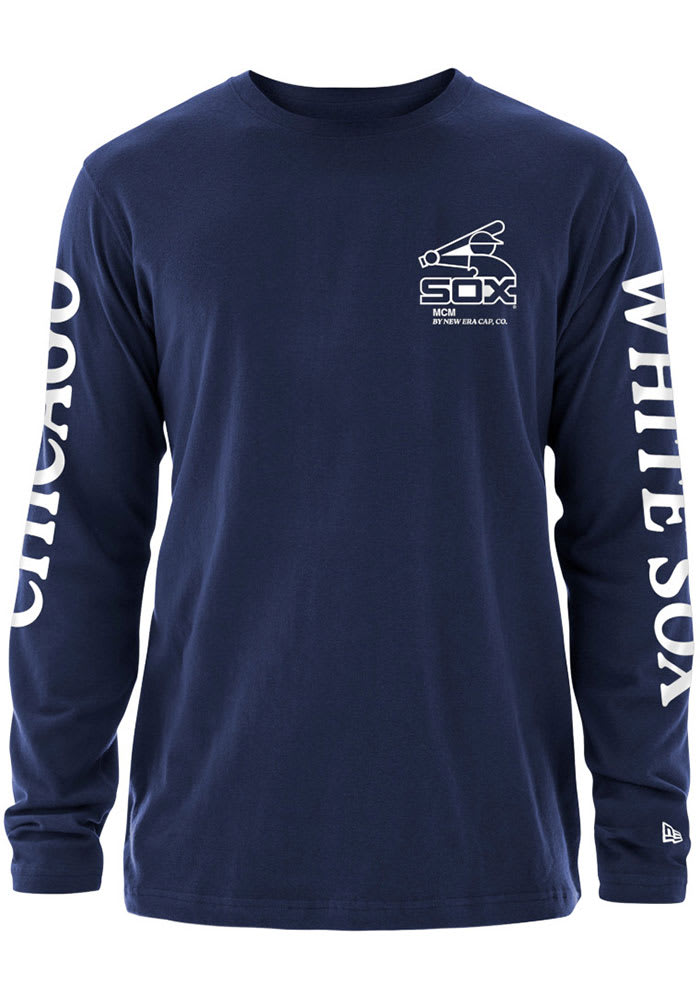 New Era Chicago White Sox Navy Blue ENERGY BRUSHED COTTON Long Sleeve T Shirt