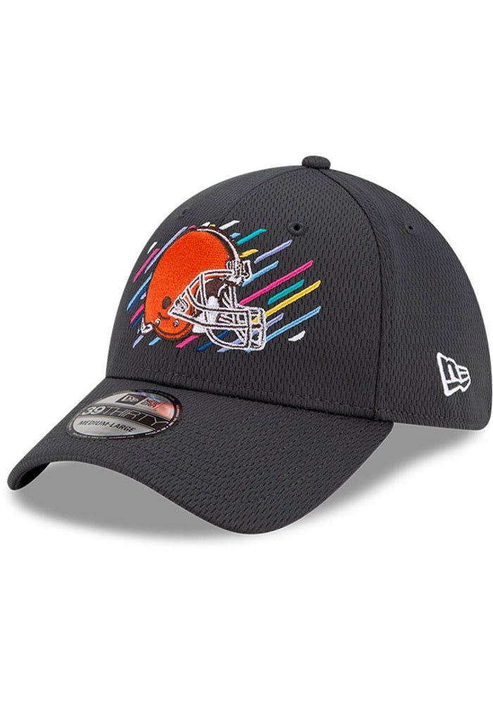 New Era Cleveland Browns Mens Grey 2021 Crucial Catch 39THIRTY Flex Hat