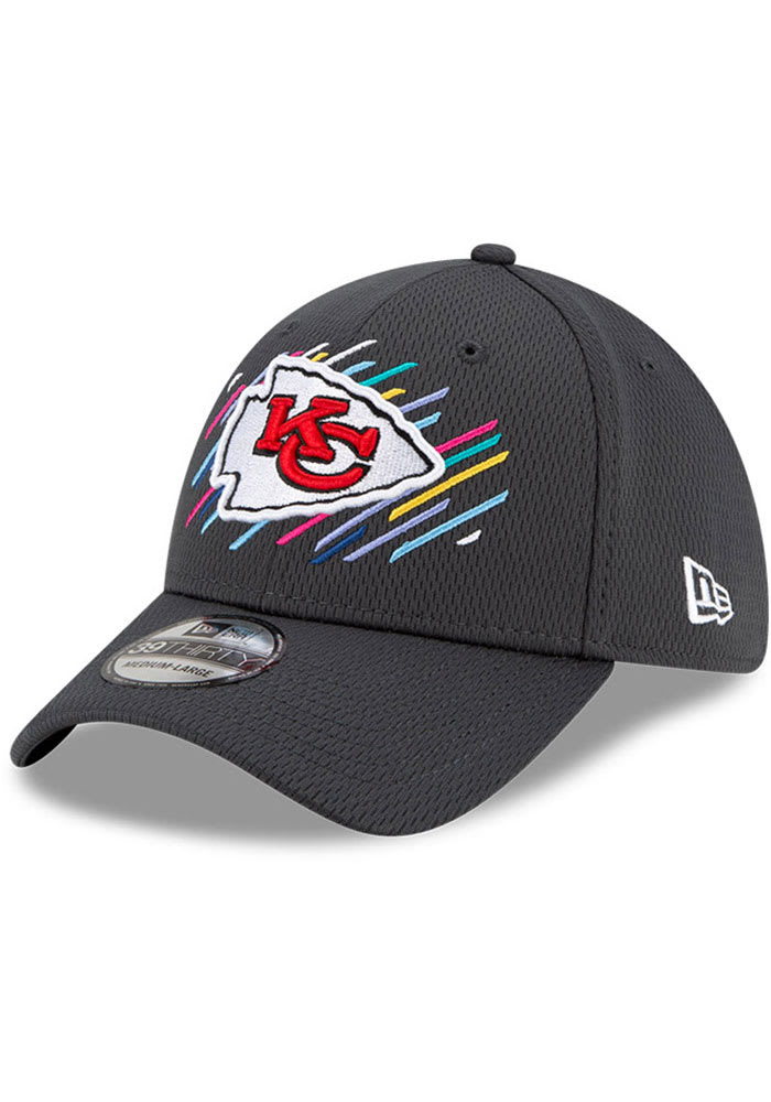 New Era Kansas City Chiefs Mens Grey 2021 Crucial Catch 39THIRTY Flex Hat