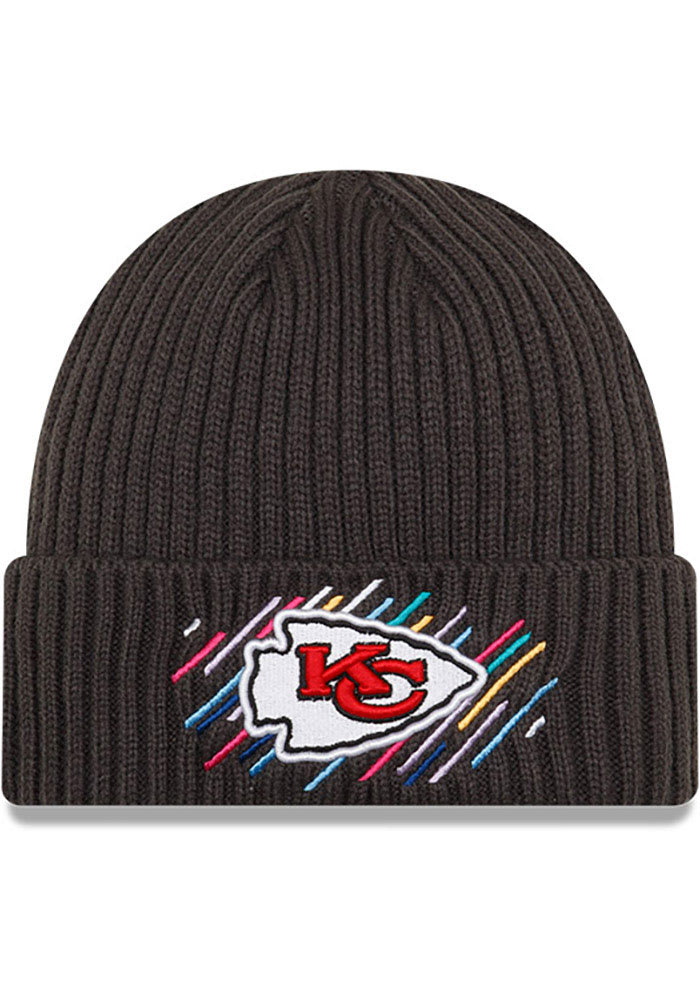 New Era Kansas City Chiefs Grey 2021 Crucial Catch Knit Mens Knit Hat