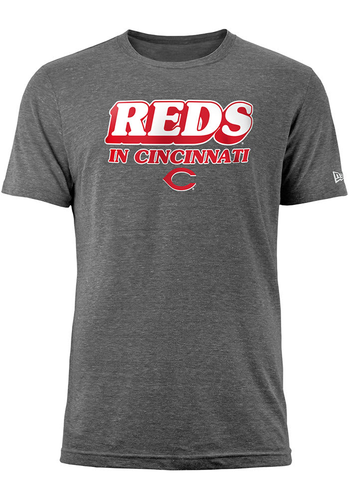 New Era Cincinnati Reds Grey Reds In Cincinnati Short Sleeve T Shirt