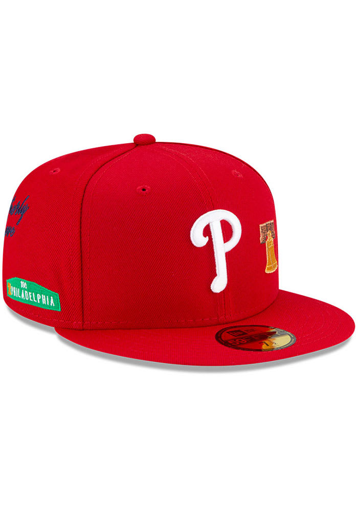 New Era Philadelphia Phillies Mens Red City Transit 59FIFTY Fitted Hat