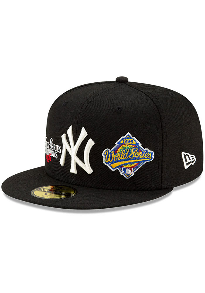 New Era New York Yankees Mens Black Champion 59FIFTY Fitted Hat