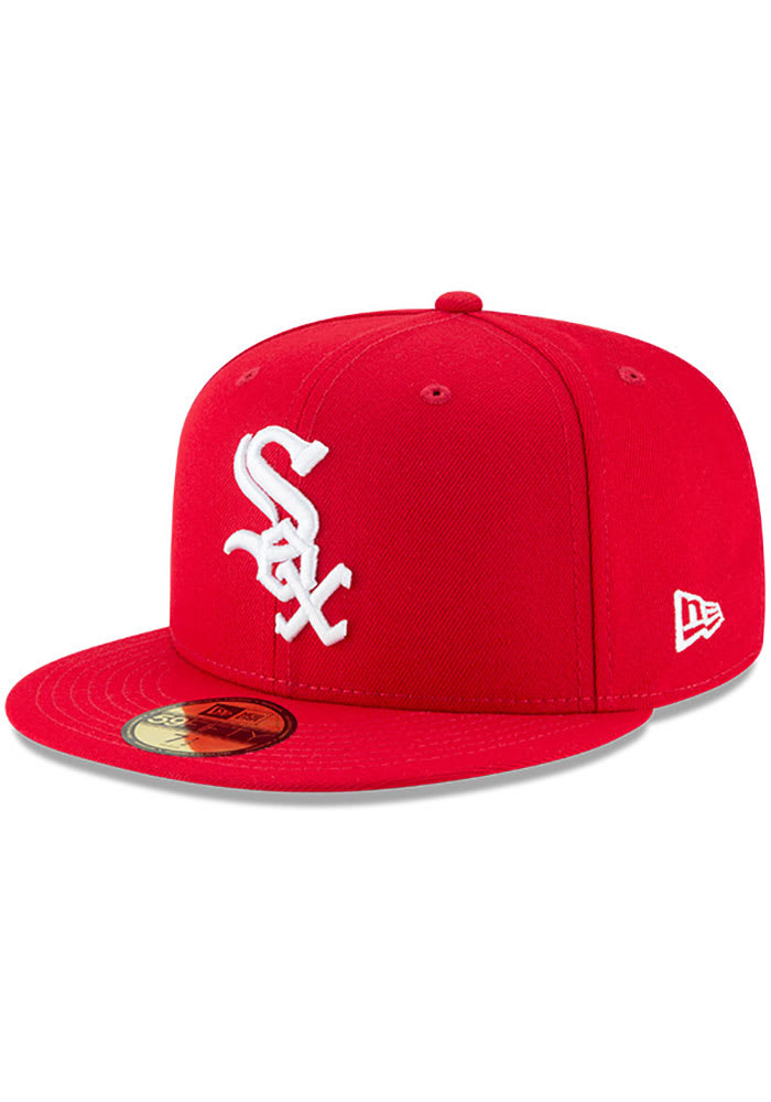 New Era Chicago White Sox Mens Red Chi White Sox Red 59FIFTY Fitted Hat