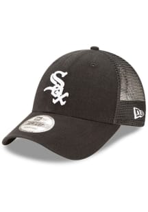 New Era Chicago White Sox Chi White Sox Black Trucker 9FORTY Adjustable Hat - Black
