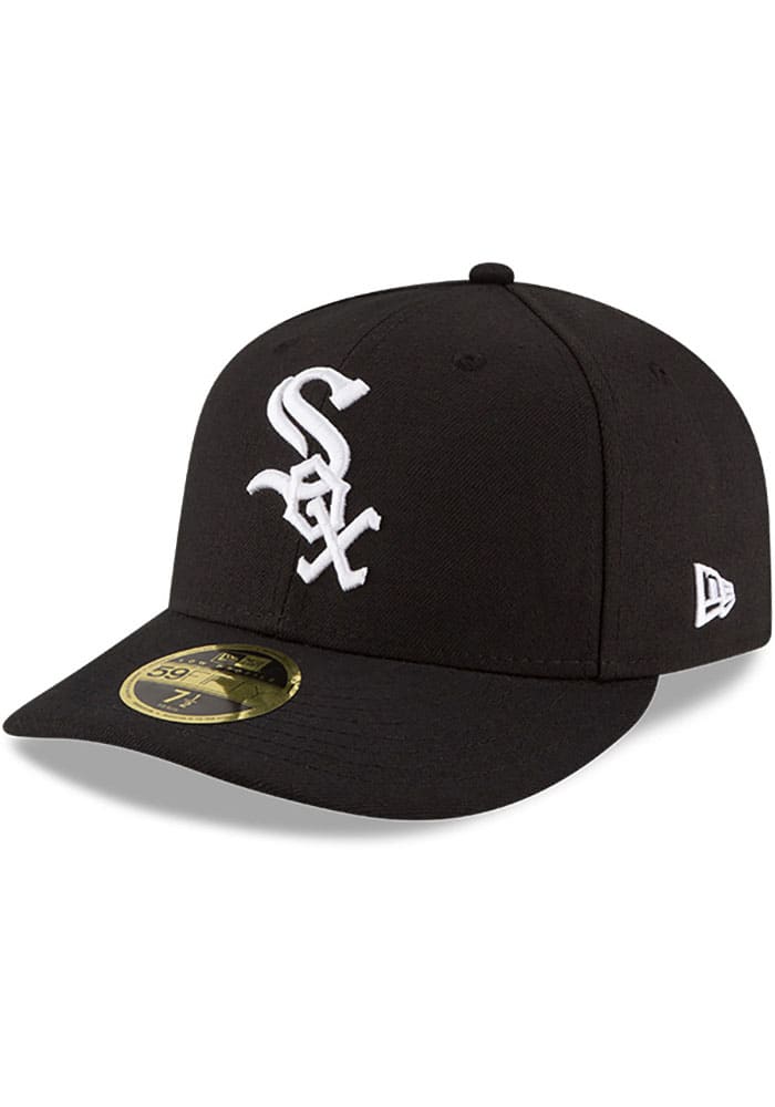 Chicago White Sox Chi White Sox Black Low Profile 59FIFTY Black New Era  Fitted Hat
