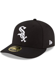 New Era Chicago White Sox Mens Black Chi White Sox Black Low Profile 59FIFTY Fitted Hat