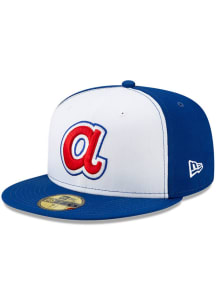 New Era Atlanta Braves Mens Blue ATL Braves Blue MLB21 TBTC 59FIFTY Fitted Hat