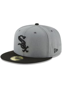 New Era Chicago White Sox Mens Grey 2T Basic 59FIFTY Fitted Hat