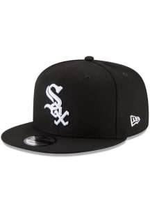 New Era Chicago White Sox Black White Logo Basic 9FIFTY Mens Snapback Hat