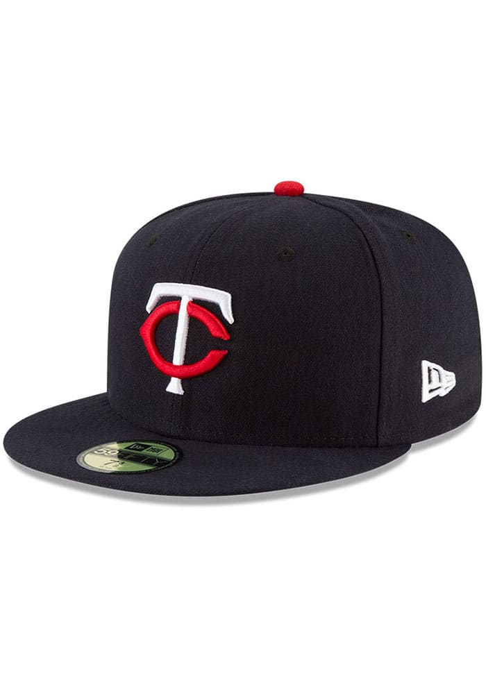 New Era Minnesota Twins Mens Navy Blue AC On-Field Home 59FIFTY Fitted Hat