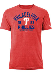 New Era Philadelphia Phillies Red TRI-BLEND Short Sleeve Fashion T Shirt