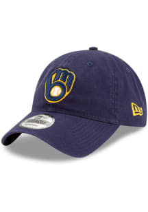 New Era Milwaukee Brewers Core Classic 9TWENTY Adjustable Hat - Navy Blue