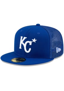 New Era Kansas City Royals Mens Blue All Star Game No Patch 59FIFTY Fitted Hat