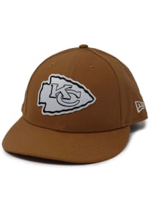 New Era Kansas City Chiefs Tan KC Chiefs Tan Tonal Custom Logo Canvas LP9FIFTY Mens Snapback Hat
