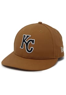 New Era Kansas City Royals Tan KC Royals Tan Tonal Custom Logo Canvas LP9FIFTY Mens Snapback Hat