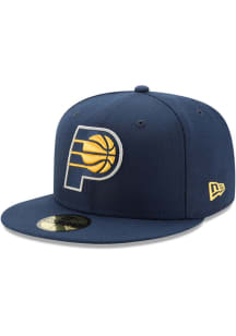 New Era Indiana Pacers Mens Navy Blue Basic 59FIFTY Fitted Hat