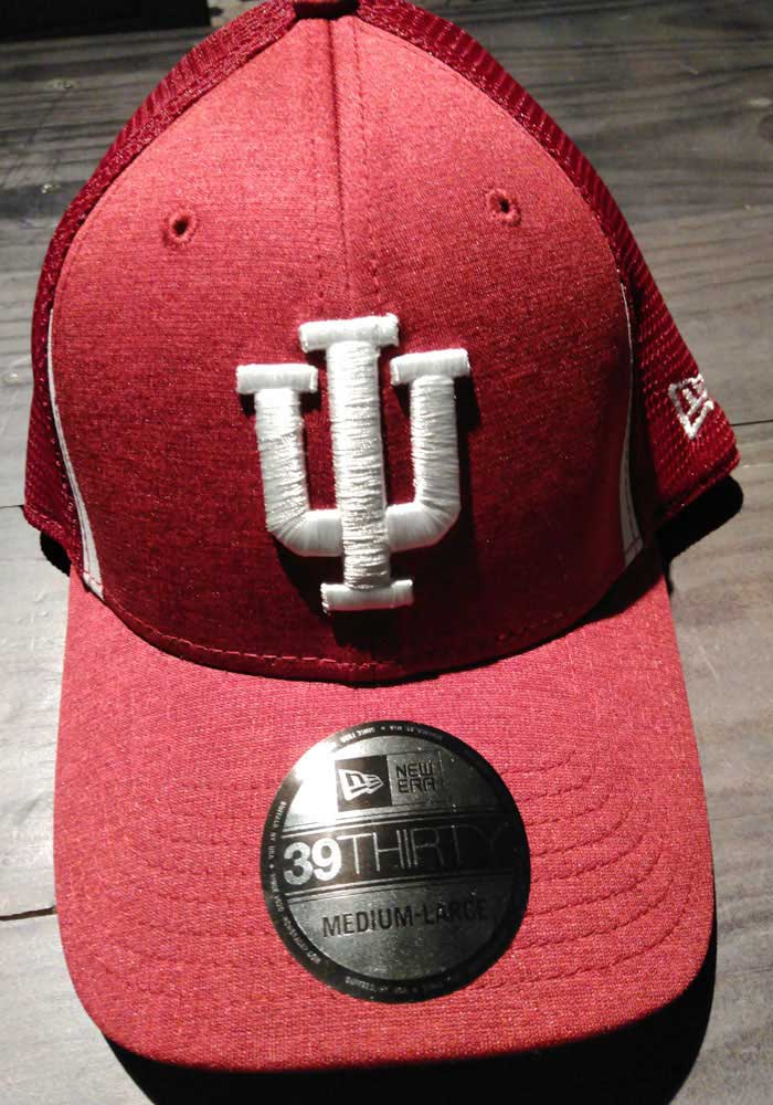 New Era Indiana Hoosiers Mens Crimson Slice Neo 39THIRTY Flex Hat
