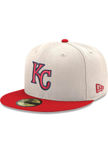 New Era Kansas City Royals Mens White KC Royals 2Tone GCP White and Red 59FIFTY Fitted Hat
