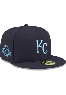 New Era Kansas City Royals Mens Navy Blue KC Royals Navy GCP Sky blue UV 59FIFTY Fitted Hat
