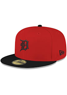 New Era Detroit Tigers Mens Red Det Tigers 2Tone GCP Red and Black 59FIFTY Fitted Hat