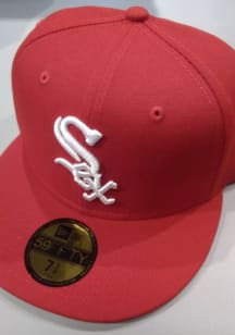 New Era Chicago White Sox Mens Red Chi White Sox Scarlet Red GCP Grey UV 59FIFTY Fitted Hat