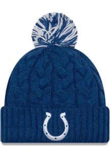 New Era Indianapolis Colts Blue Cozy Cable Cuff Womens Knit Hat