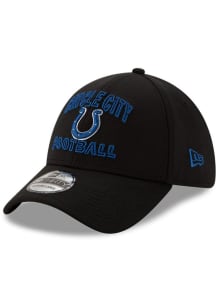 New Era Indianapolis Colts Mens Black 2020 NFL Draft Alt 39THIRTY Flex Hat