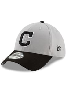 New Era Cleveland Indians Mens Grey Team Classic 39THIRTY Flex Hat